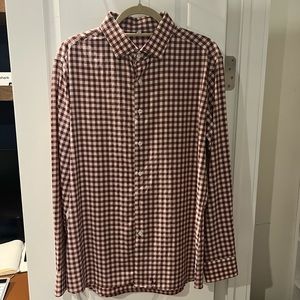 State & Liberty Athletic Fit Large Checkered Dress Shirt